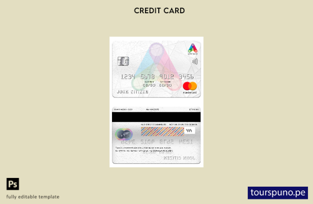 lista para imprimir plantilla de mastercard de Mongolia Arig Bank